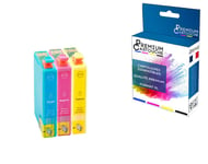 PREMIUM CARTOUCHE - 3 Cartouche compatible pour EPSON 405 XL 405 XL Cyan + Magenta + Jaune (Valise) pour Epson Workforce Pro WorkForce Pro WF-3800 Ser