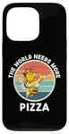 iPhone 13 Pro Retro Bee The World Needs More Pizza Retro Pizza Lover Case