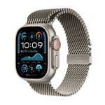 Apple Watch Ultra 2 49mm Naturlig Titan med Natural Titanium Milanese Loop - M