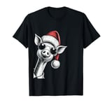 Pig Christmas Santa Hat Pajama Funny Pig Xmas T-Shirt