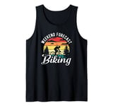 Weekend Forecast Biking Downhill Cycling Mountain Bike Tank Top