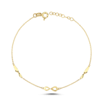 Nuran Melfia Infinity 14 karat guld Armband