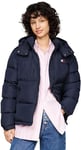 Tommy Jeans Women's Tjw Alaska Puffer Ext Dw0dw18610 Puffer Jacket, Blue (Dark Night Navy), XL