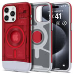 Spigen Classic C1 MagFit Case for iPhone 15 Pro, Compatible with MagSafe Accessories - Ruby