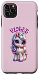 Coque pour iPhone 11 Pro Max Motif licorne violet pour fille