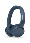 PHILIPS TAH4209BL Lightweight On Ear Wireless Bluetooth Headphones with Passive Noise Isolation - 55 Hours Play Time, Natural Sound, Clear Calls, Dynamic Bass, 2 Hours USB-C Charging - Blue