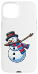 iPhone 15 Plus Dabbing Snowman Santa Hat Dab Pose Funny Christmas Case