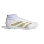 adidas Predator League Laceless Fg Day Spark - Vit/guld/vit - Gräs (Fg), storlek 39⅓