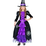 W WIDMANN MILANO Party Fashion - Costume de sorcière pour enfants, robe, chapeau, costume de conte de fées, déguisement d'Halloween