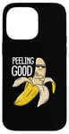 Coque pour iPhone 14 Pro Max Jeu de mots amusant à la banane Peeling Good