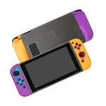 Coholl Silicone Protective Case for Nintendo Switch, Grip Cover with Shock-Absorption and Anti-Scratch Design, eparable Protective Cover,(Purple+Grey+Orange)