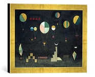 Kunst für Alle 'Encadré Image de Wassily Kandinsky Plat de Profondeur, Impression d'art dans Le Cadre de Haute qualité Photos Fait Main, 40 x 30 cm, Doré Raya