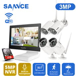 Sannce - Système de sécurité vidéo Wi-Fi 1080p avec écran lcd 10,1 pouces – 2TB