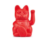 DONKEY Products - Lucky Cat Red - Chat Angulaire Rouge | Chat décoratif Japonais dans Un élégant Ton Mat 15 cm de Haut