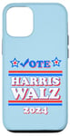 Coque pour iPhone 12/12 Pro Harris Tim Walz Président des élections 2024 Démocrates patriotiques