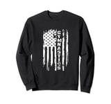American Flag Gymnastics Rustic Distressed Patriotic Sport Sweatshirt