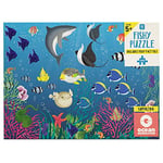 Talking Tables 100-Piece Fish Puzzle Affiche Assortie et fichier de Faits sur l'océan | Jeux éducatifs pour Enfants, Jouets pour Tout-Petits, d'anniversaire, Cadeau de Noël, Fishpuzzle