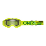 O'NEAL | Lunettes de vélo et de motocross | MX MTB DH FR Downhill Freeride | Verre anti-rayures avec traitement anti-buée, protection 100% UV | B-10 Solid V.24 Goggle | Unisexe | Jaune fluo | One Size