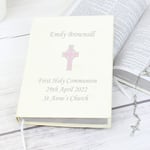 Personalised Pink Cross Holy Bible I Christening I 1st Holy Communion Gift