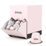 Grind Dark Blend Coffee Pods – Pack of 100 Coffee Capsules – Nespresso® Original Machine Compatible Pods – Home-Compostable Coffee Pods – Notes of Raw Cacao, Walnuts, Dark Treacle and Burnt Sugar