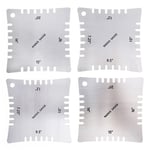 4Pcs Stainless Steel Guitar Notched Radius Gauges Guitar Fretboard