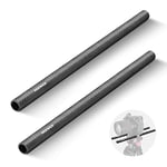 NEEWER 15mm Rod Tiges d'extension en Fibre de Carbone Lot de 2,Compatible avec SmallRig Compatible avec Tilta Le système de Support d'épaule de 15 mm Rail Follow Focus pour DSLR Camera,SR002 (30cm)