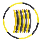 Remise En Forme Assistée Par Exercice De Hula Hoop Amovible, Cerceau Pour Adultes, 8 Cerceaux De Fitness Détachables, Salle De Fitness De Perte De Poids Pondérée Hoola Hoop De 38 Pouces,Yellowandgray