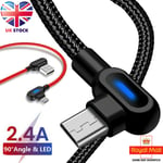 Led Type C Usb Fast Charging Charger Data Cable For Huawei P20 P30 Pro Lite