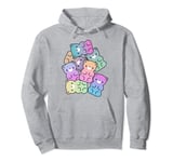 Rainbow Gummy Bear Design Kawaii Aesthetic Teens Pullover Hoodie