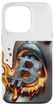 Coque pour iPhone 13 Pro Bitcoin Femme Chaud Feu Flamme Visage Féminin Meme