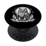 Sacred Satanic Owl with Candles | Dark Ritual Owl Witchcraft PopSockets Adhesive PopGrip