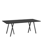 HAY - Loop Stand Table - Black - 200 x 92,5 cm - Matbord - Leif Jørgensen - Svart - Metall/Trä