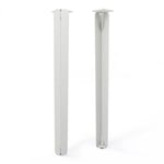 Lot de 2 pieds DECO-GEM pour table mange debout en acier finition époxy blanc à visser, H.86 cm