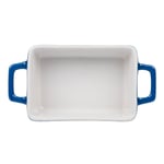 Baking Serving Dish Oven to Table Ceramic Mini Stoneware Rectangular Tray Blue