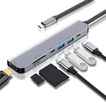 Adaptateur 7 en 1 Hub USB-C HDMI PD SD Macbook Air PRO,JL1513