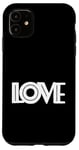 Coque pour iPhone 11 Mot simple et mignon avec texte « Love »