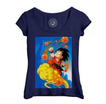 T-Shirt Femme Col Echancré Sangoku Classique Dragon Ball Boules Magique Dbz Manga