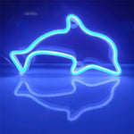 LED Neon Light Signs, Wall Decor Game Room Decor Hip Hop Party LED Neon Lights Battery or USB Powered LED Light Signs for Bedroom, Nursery, Living Room, Party, Christmas, Wedding (Blue Elephant)