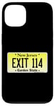 Coque pour iPhone 13 Sortie 114 de plaque d'immatriculation New Jersey NJ GSP Parkway