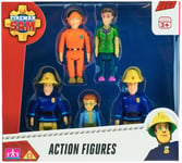 Fireman Sam Action Figures 5-pack, scaled play preschool poseable figures, play