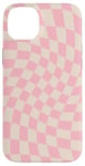 iPhone 14 Plus Pink Checkered light pink Checker Checkerboard Wavy pink Case