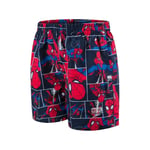 Speedo All Over Print Marvel SpiderMan Boys Swim Shorts - Red - Size 3-4Y