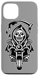 Coque pour iPhone 13 Moto Motard Faucheuse