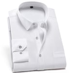 RIQWOUQT Homme Chemise Fleurie Manches Longues,Stretch Anti-Rides Chemise Blanche Homme Chemise À Manches Longues Chemise pour Homme Slim Fit Social Business Shirt Shirt M-3Xl,M