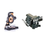 Evolution Power Tools - Scie à Onglet Mixte Multi-Matériaux R210CMS, 210 mm (230 V) & Stanley 1-83-065 etau pour Établi en Fonte - mâchoire 85mm - Ecartement Jusqu'à 100mm - Puissance Serrage 1100 kg