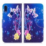 Xiaomi Wonderland Redmi Note 7 / 7S Pro flip kuoret - Tyylikäs Perhosia Monivärinen