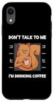 Coque pour iPhone XR Squirrel Don't Talk To Me I'm Drinking Coffee Style japonais