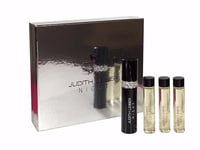 Gift Set Judith Leiber Night Parfum Spray 3x 10ml Refills Chrystal Ring Woman