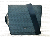 MICHAEL KORS Messenger Bag Mens Flight Baltic Blue Shoulder Body Bags BNWT R£275