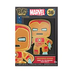 Loungefly POP! Large Enamel Pin MARVEL: GINGERBREAD - Iron Man - IRON MAN - Marvel Comics Pin en Émail - Broche Fantaisie Mignonne à Collectionner - pour les Sacs à Dos et Sacs